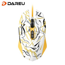 达尔优EM910 牧马人鼠标  KBS轻量化 电竞游戏有线鼠标 RGB灯光 CF吃鸡LOL 支持宏 EM910【荆棘白】轻量化75g