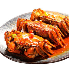 鱻谣 香辣大闸蟹500g 加热即食麻辣螃蟹切蟹 鲜活螃蟹河蟹制作 生鲜