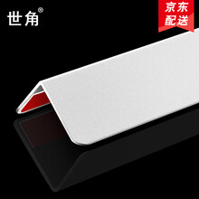 世角 钛铝合金护墙角 免打孔2厘米磨砂金属墙角保护条 墙布阳角 防撞条 4厘米宽 墙角 护角条 20mm边宽【磨砂银】 2.4米