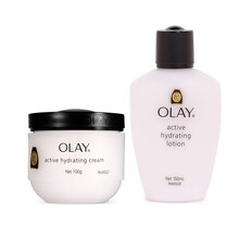 【保税区发货】olay玉兰油保湿面霜 多效合一滋润露乳液润肤 身体乳霜补水润肤乳护肤品男 女 保湿乳液150ml+保湿面霜100g