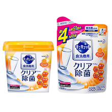 日本进口花王KAO Cu Cute去油污渍去异味洗碗机专用洗碗粉橘子香680g+替换装550g 洗碗粉橘子香680g+替换装550g