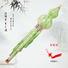 胶木葫芦丝c调降b调初学乐器葫芦丝巴乌实用乐器竹笛 仿绿玉C调套餐一