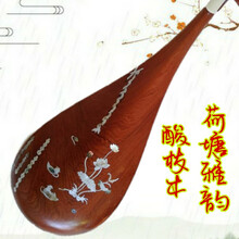 XINXIANGXI 琵琶乐器酸枝原木抛光手工制作演奏成人考级家庭教学 贝雕荷塘雅韵