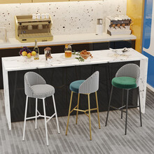 高脚凳 吧台椅 轻奢时尚吧台椅现代简约个性家用靠背岛台酒吧前台北欧网红高脚凳Sivir 尺寸/颜色定制