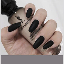 美甲指甲贴片成品可拆卸穿戴美甲反复女可摘可戴中长款欧美假指甲 黑色 B20-Y10