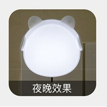 小夜灯插电LED光控感应或开关款迷你卧室喂奶节能床头灯夜灯小灯 耳机熊白色(光控) 优惠1个装