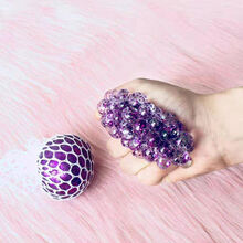 解压玩具网红捏捏乐小玩具硅胶压力球解压球发泄球减压神器葡萄球 白珠紫色 均码