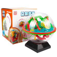 立体3d迷宫智力走珠球玩具魔方儿童益智玩具耐摔可选色儿童礼物 【益智迷宫球送书】100关A923