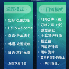立可安 门口欢迎光临感应器进门店铺超市叮咚挂牌商用迎宾门铃语音报警器 2个迎宾器锂电池版+1个遥控器