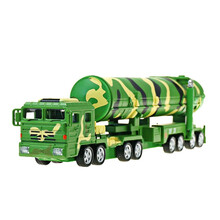 凯迪威 军事模型 1:64 DF31A洲际弹道导弹模型发射车东风31火箭炮（回力可发射）