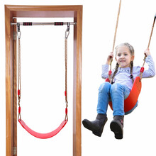 儿童秋千软板室内门框户外单双杠公园荡秋千玩具 室内门框套餐(秋千绳子+连接带挂钩+1.5米短杠)