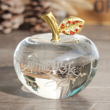 平安夜圣诞节礼物送女生儿童创意水晶苹果精致小礼品礼盒包装盒纸 矮款一白苹果