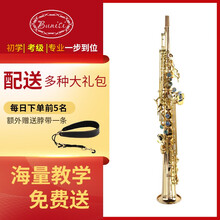 BUNISI（布尼斯）高音萨克斯 降B调 初学 考级 演奏 分体 一体管萨克斯风 高音直管萨克斯乐器 金色一体管高音萨克斯