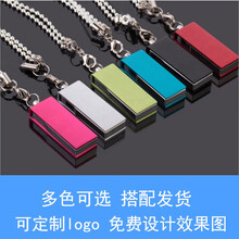 百艺小容量投标u盘招标小优小容量小精灵七彩亮彩夹子小胖子金属优盘定制logo刻字印字 小精灵（颜色混搭） 64G