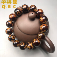 ▽鴻▽ 瑪瑙製細密彫一線藥師天地天珠手串根付裝身具置物古賞物中国