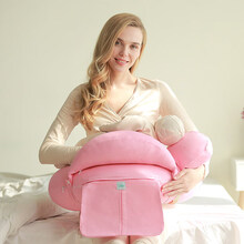 懒人喂奶哺乳枕头护腰专用抱抱垫托坐月子抱娃婴儿防吐奶椅子 纯水粉色