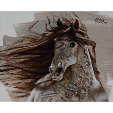 维格列艺术 徐松波 原作油画 《临风》现代简约客厅沙发背景墙画走廊玄关壁画餐厅挂画售楼处艺术装饰画