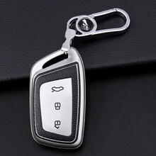 适用于新宝骏rc6钥匙套新款rm5专用rs-5 rs3 E300高档遥控豪华型汽车钥匙包壳扣 宝骏B款【星空银】+金属挂扣