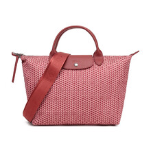 珑骧 LONGCHAMP 女士LE PLIAGE 2020系列织物短柄手提斜挎包饺子包古董粉红色印花 1515 313 P13