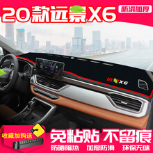 帅文远景x6避光垫仪表台垫专用于20款吉利远景x6中控台避光垫仪表盘防晒垫遮阳汽车内饰改装中控台防晒 20款远景X6【前窗垫】红边