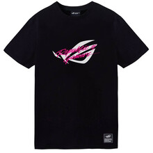 ROG玩家国度 全系新款rog短袖休闲T恤衫夏季新款体恤半袖跑步T恤 战队信仰电竞短袖衣服外套 手写体黑 L