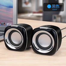 笔记本小音响电脑台式音箱立体环绕迷你手机低音炮USB便携家用 黑色