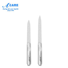 阿嚓热 不锈钢指甲锉刀双面打磨砂条修甲美甲工具套装 11+13CM