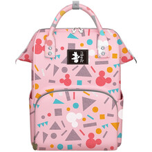 迪士尼(Disney)母婴 妈咪包 多功能大容量宝妈包双肩包轻便时尚孕妈包外出新款妈妈包母婴包几何粉YDU-902-2