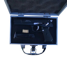 金属可拆卸1:2.05 格洛克抛壳玩具模型枪不可发射军事收藏摆件 92黑色+合金箱