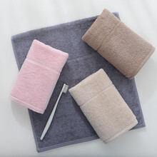 洁丽雅（Grace）毛巾加厚加大纯棉标准成人素色良品洗脸大毛巾单条装 76*34cm 米色 100g/条