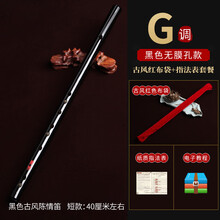 陈情令同款笛子竹笛初学乐器女生自学横笛精制演奏笛子 陈情+问灵诗【G】(笛膜+笛膜胶套餐)