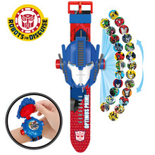 奥特曼投影手表儿童卡通创意潮流玩具可爱男女孩电子表幼儿园礼品 擎天【翻盖投影】