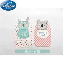 迪士尼(Disney) 宝宝吸汗巾婴幼儿2层纯棉垫背巾2-4-6-8岁幼儿园中大童全棉隔汗巾 兔子+考拉 M码23*32cm建议1-4岁