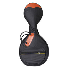 梵巢 乐器配件 黑色 皮革 PU布料 双肩背包 手提 防水 防潮 中阮包  海绵内衬 减震 携带方便