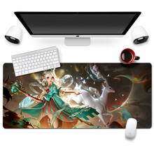 镇魂歌 鼠标垫超大号游戏电竞可爱加厚锁边防滑键盘垫护腕来图定制动漫卡通男女个性办公学生写字桌面垫 遇见神鹿 500x1000x3mm