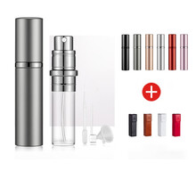 路易香浓香水分装瓶底部充装 便携香水瓶5ml 可充式香水旅行分装瓶 【玻璃罐装】1只分装瓶+1个皮套自选