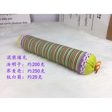 决明子小圆枕头颈椎枕棒荞麦皮护颈枕脊椎修复反弓硬器圆柱枕 黄绿色 菊花 决明 荞麦壳