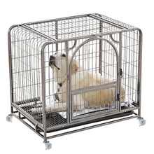 贝尼宠 狗笼子大型犬 边牧拉布拉多金毛秋田宠物狗笼垫板脚垫板 【托盘和狗笼子】106银色适合拉多金毛胖狗80斤