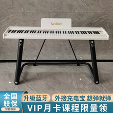 科蒂思 电钢琴便携88键重锤电子钢琴儿童初学幼师专业成人家用数码钢琴立式智能钢琴幼师幼儿园专用 升级蓝牙款T-81白-全重锤-单踏-大礼包-琴包