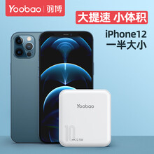 羽博10000毫安时22.5W快充充电宝迷你便携移动电源PD20W超级快充适用于华为小米苹果12 【1万毫安时+22.5W】雪山白
