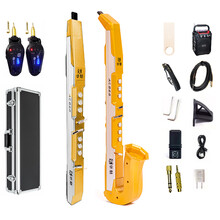 奥合畅华魅AC866华魅国产电吹管乐器笛子电萨克斯电子吹管玉阙可改装直管反手右手在上 华魅AC866金色+无线收发器+硬盒+赠品