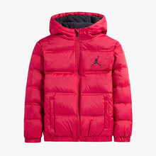 Nike Air Jordan 耐克童装儿童羽绒服秋冬男女童加绒保暖上衣外套4-5岁110/56健身红小童