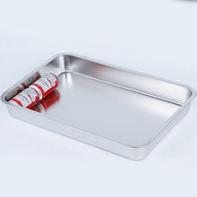 不锈钢长方托盘 蒸饭盘菜盘 深盘图片仅供参考实物为准 定制 蒸盆530*327*100MM