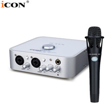 iCON 艾肯4nano外置声卡套装主播直播喊麦全套手机电脑通用莱维特电容麦克风套装专业录音k歌设备 4NANO+BlueE300【需连接电脑】