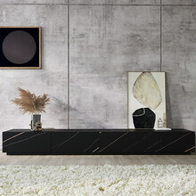 小彩 意式轻奢进口岩板电视柜茶几花架现代简约家用小户型客厅地柜斗柜边柜 240*40*26高电视柜