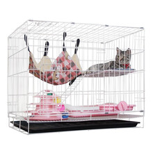 迪熊先生（Mr.Dixiong） 猫笼 便携猫笼子别墅猫舍 单层双层三层四层幼猫笼子 白色 85#双层
