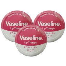 凡士林 Vaseline滋润护唇膏补水保湿淡化唇纹 玫瑰芦荟润唇膏 20g联合利华 玫瑰20g*3瓶