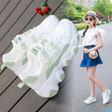 童鞋女童鞋子运动鞋单网2020夏季新款儿童网鞋时尚老爹鞋单鞋女童鞋子甜贝熊 绿色单网（夏季必备） 37码内长22.8CM（适合脚长22.5CM)