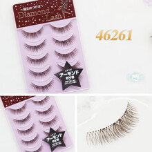Diamond lash假睫毛女超自然仿真眼睫毛半截眼尾网红美睫空气睫毛 46261 时尚焦糖色