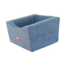 宠教练宠物安全座椅狗狗车载窝车载垫狗座椅狗窝泰迪汽车坐垫垫子猫咪猫防脏前排后排副驾驶 宠物安全座椅-蓝色仿麻布 49x41x30cm